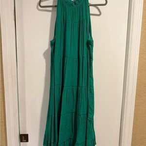 Ruffle Mock Neck Tiered Dress NWT